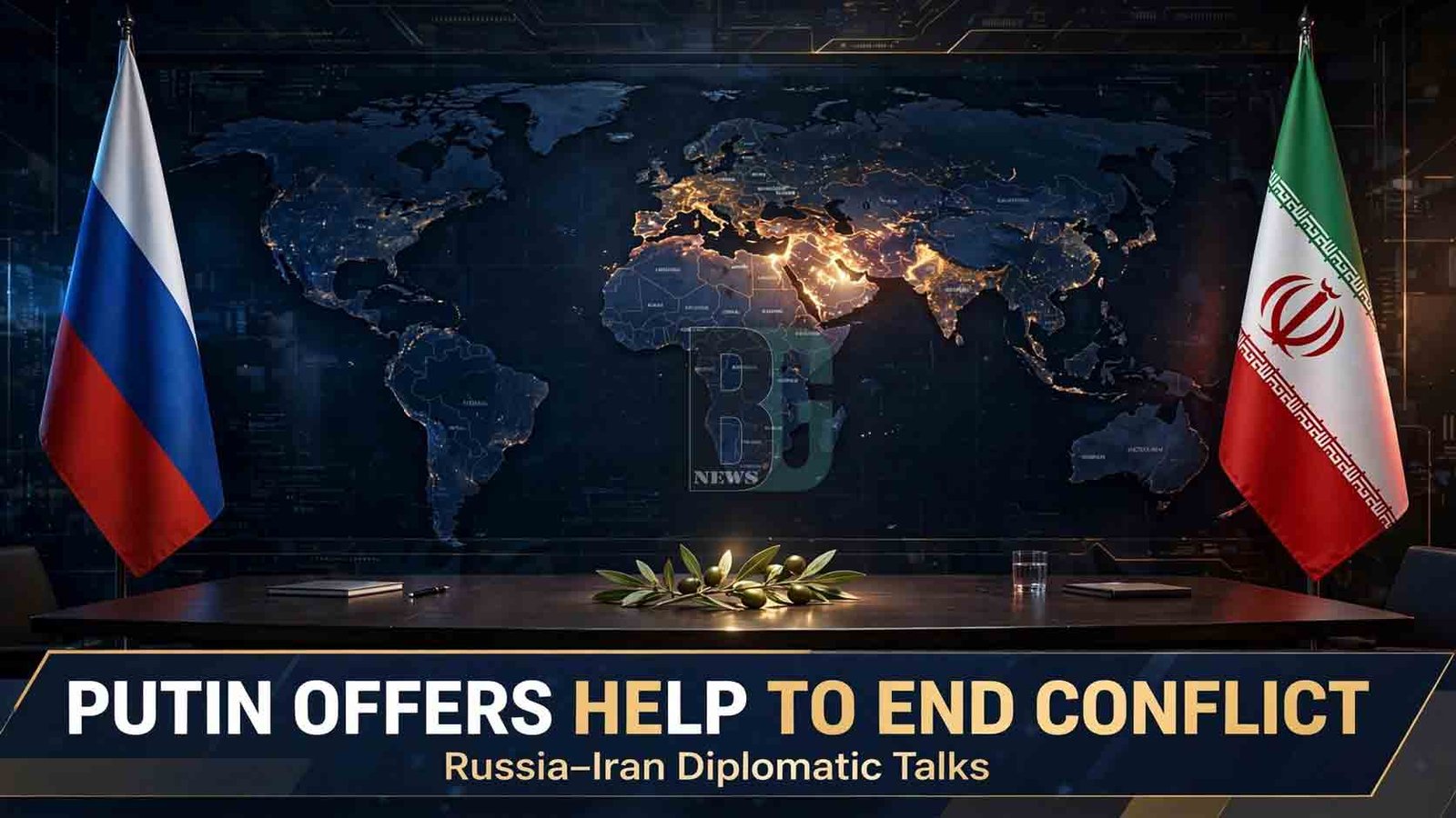 Russian President Vladimir Putin talks with Iranian President Masoud Pezeshkian