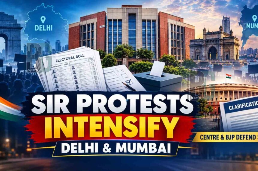 SIR Protests Continue in Delhi and Mumbai