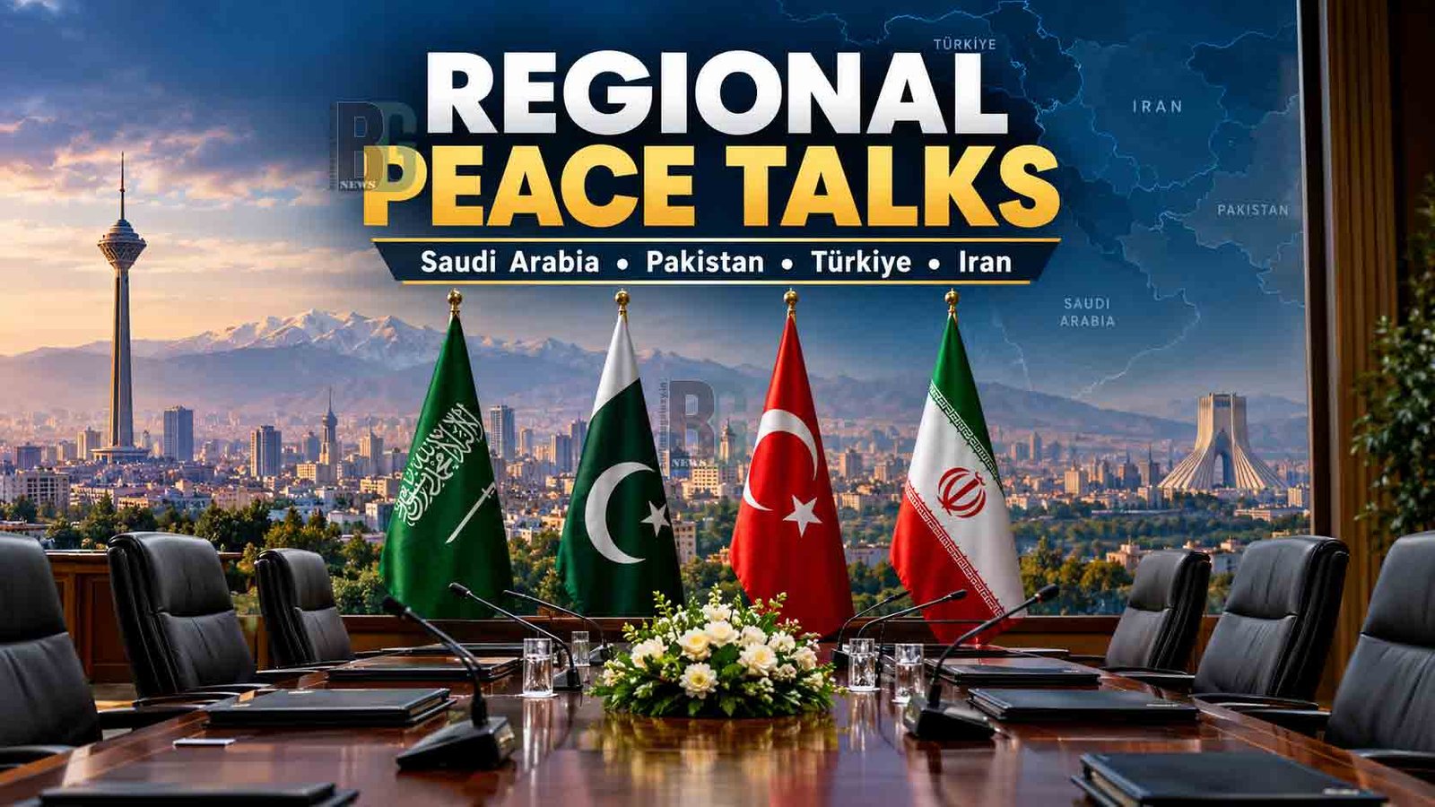 Saudi Arabia Turkiye and Pakistan Meet Iranian Leaders in Tehran