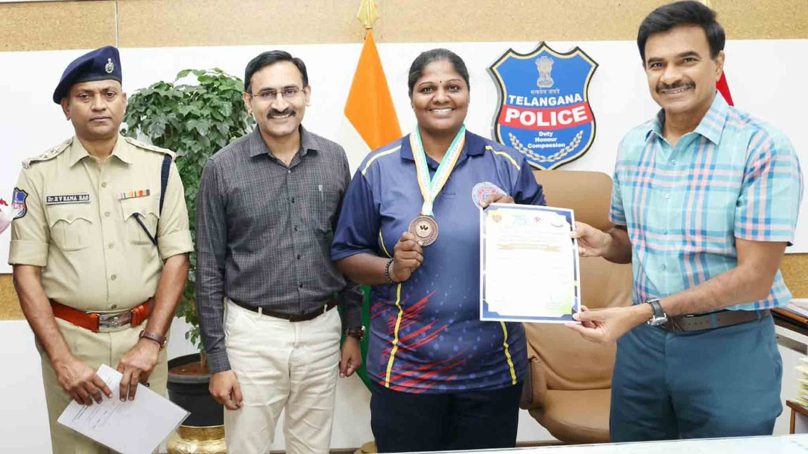 Telangana Police Woman Constable Wins Bronze at All India Police Wrestling Cluster–2026