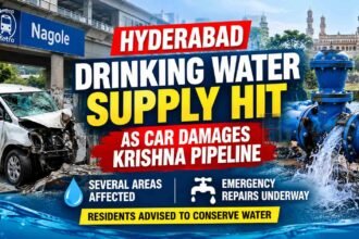 damage Krishna water pipeline
